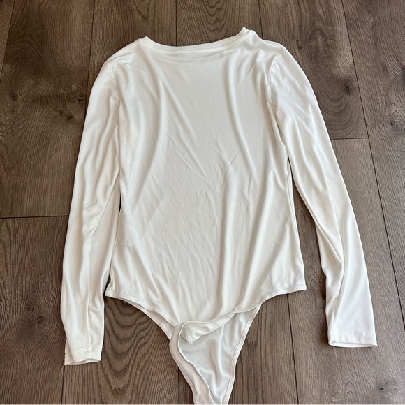 Elodie BUNDLE White Blue Ribbed Crew Neck Long Sleeved Body Suit XL - Picture 7 of 9